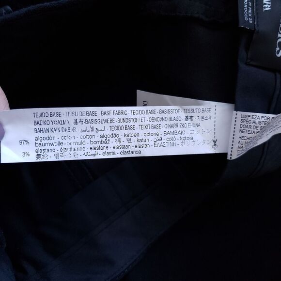 Zara Lambskin Suede Bootcut High-Waist Stretch Pants Limited Edition Medium Blac - Picture 10 of 12